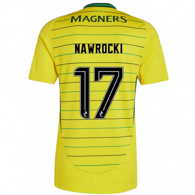 Danxenメンズマイク・ナヴロツキ#17黄アウェイシャツ2024/25ジャージーユニフォーム
