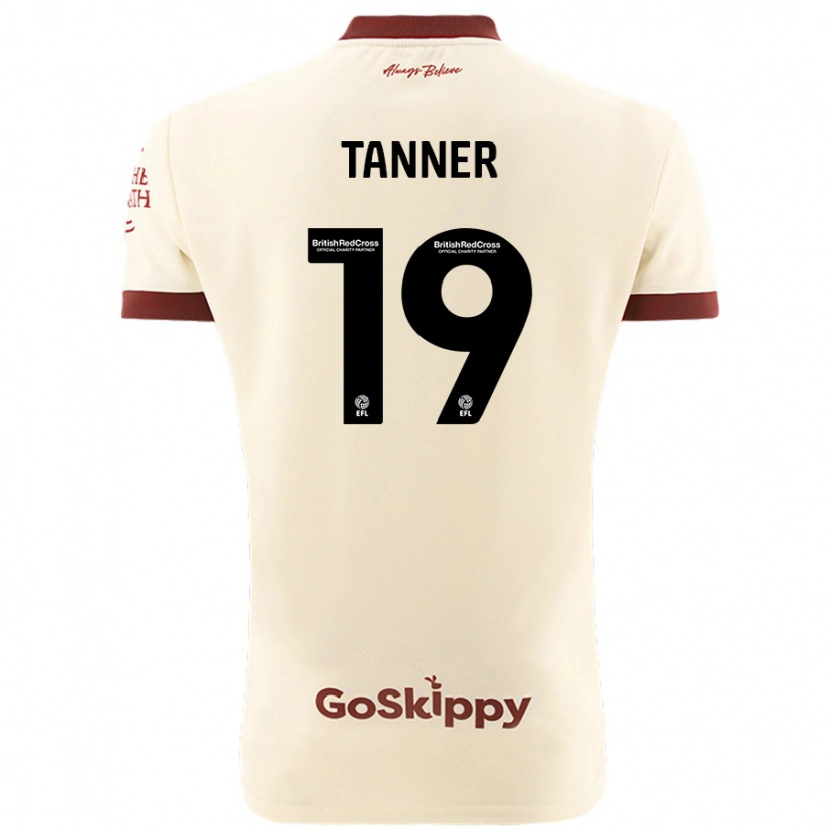 Danxenメンズジョージ・タナー#19クリームホワイトアウェイシャツ2024/25ジャージーユニフォーム