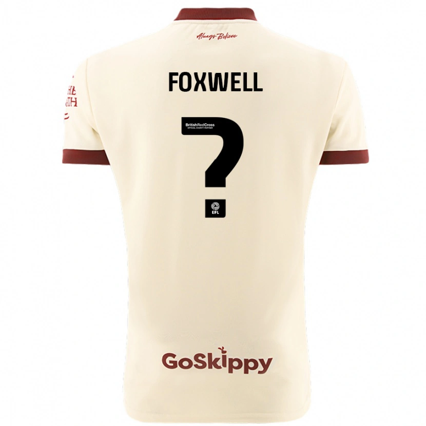 DanxenメンズJaiden Foxwell#0クリームホワイトアウェイシャツ2024/25ジャージーユニフォーム