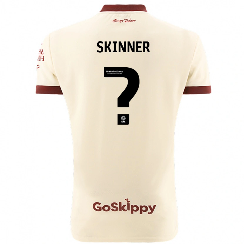 DanxenメンズLuke Skinner#0クリームホワイトアウェイシャツ2024/25ジャージーユニフォーム