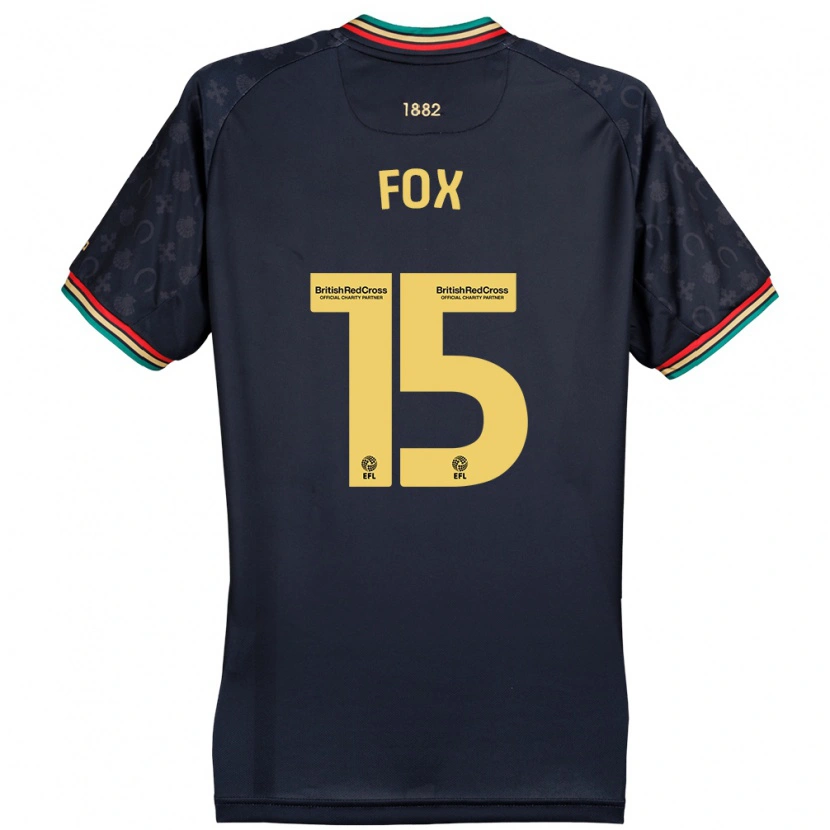 Danxenメンズモーガン・フォックス#15ダークネイビーブルーアウェイシャツ2024/25ジャージーユニフォーム