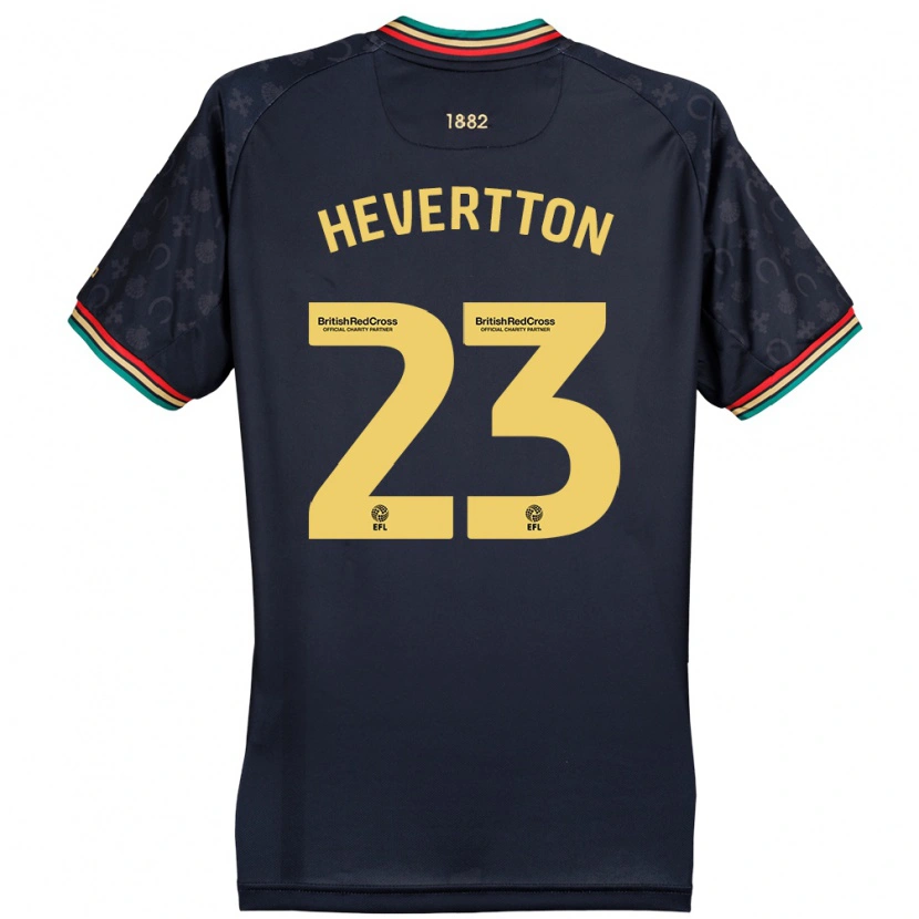DanxenメンズHevertton#23ダークネイビーブルーアウェイシャツ2024/25ジャージーユニフォーム