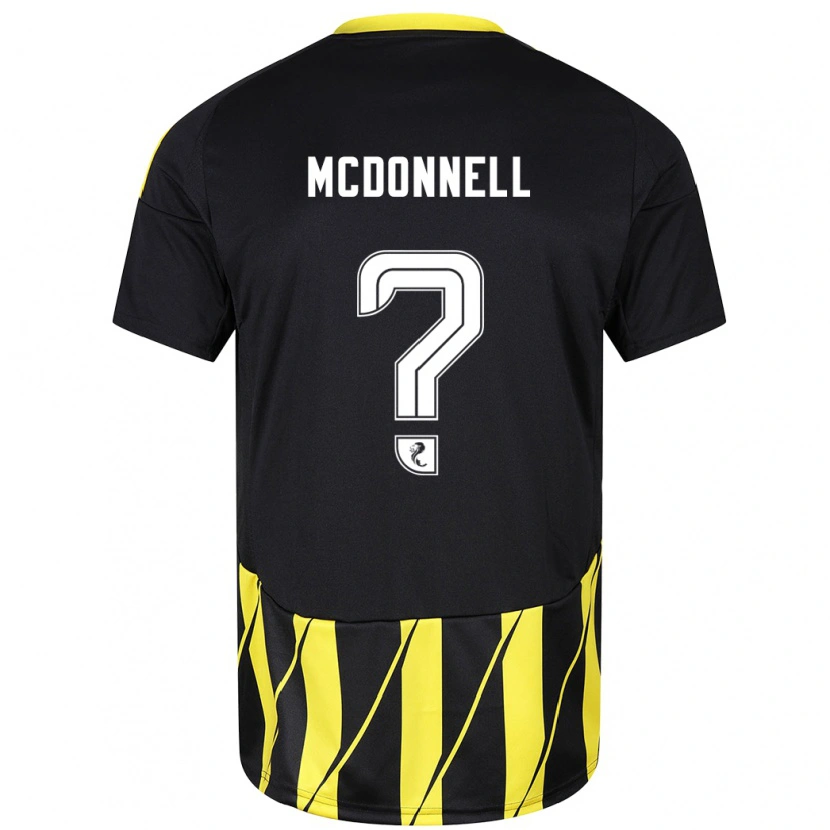 DanxenメンズNoah Mcdonnell#0黒 黄アウェイシャツ2024/25ジャージーユニフォーム