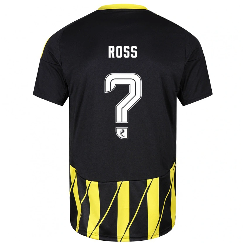 DanxenメンズDylan Ross#0黒 黄アウェイシャツ2024/25ジャージーユニフォーム