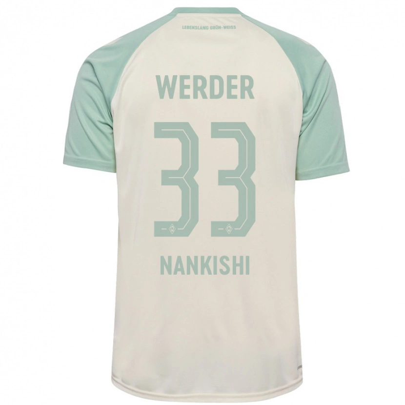 DanxenメンズAbdenego Nankishi#33オフホワイト ライトグリーンアウェイシャツ2024/25ジャージーユニフォーム