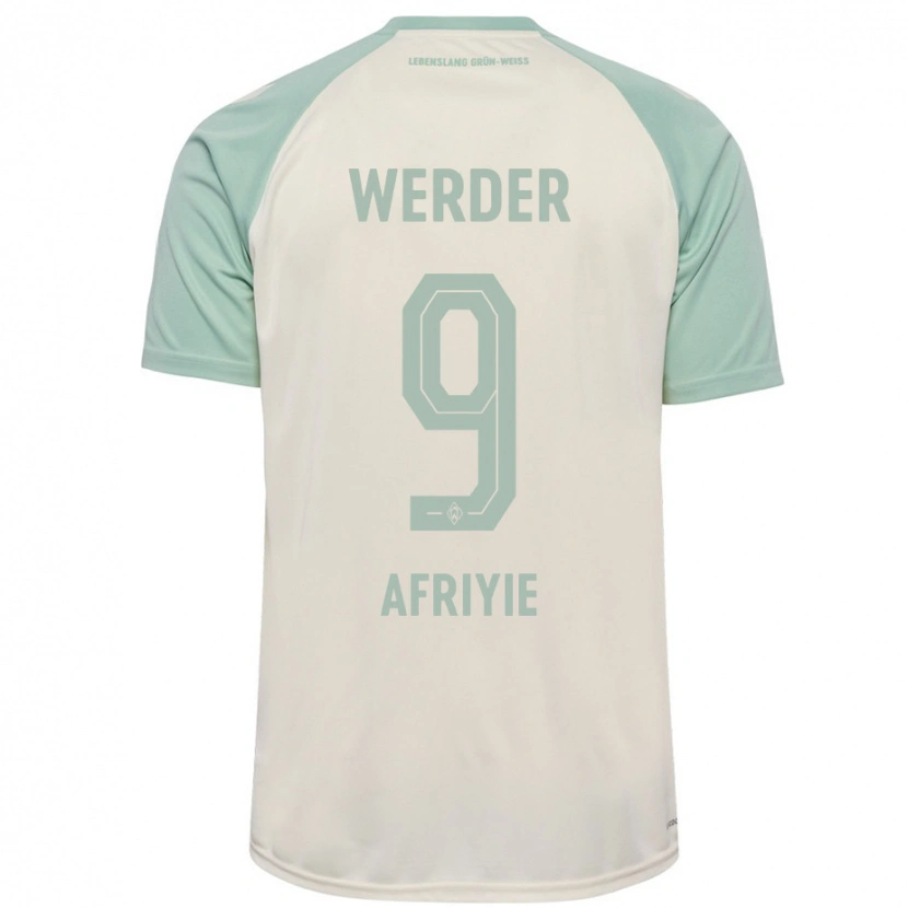 DanxenメンズNeal Afriyie#9オフホワイト ライトグリーンアウェイシャツ2024/25ジャージーユニフォーム