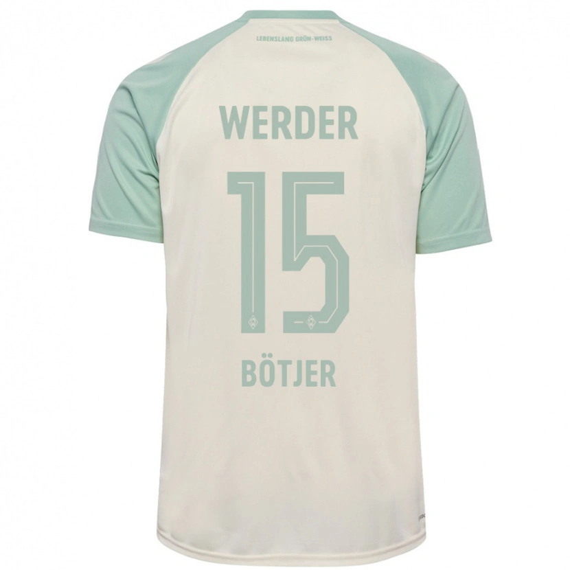 DanxenメンズLinus Bötjer#15オフホワイト ライトグリーンアウェイシャツ2024/25ジャージーユニフォーム