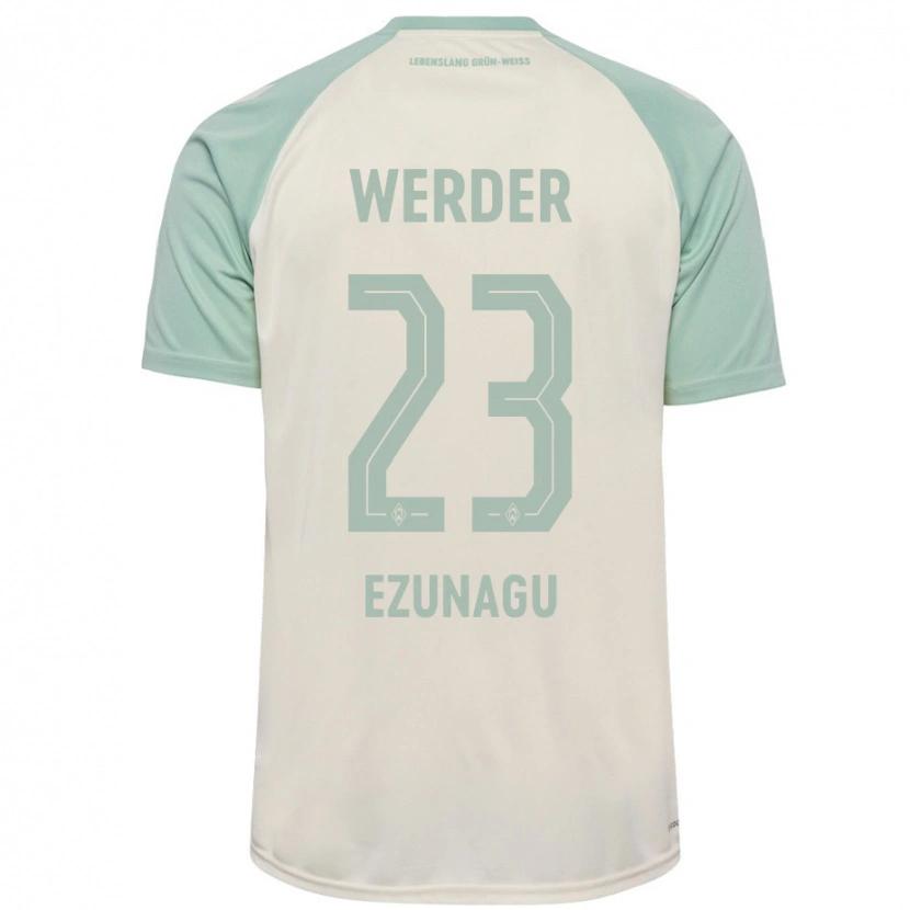 DanxenメンズIke Ezunagu#23オフホワイト ライトグリーンアウェイシャツ2024/25ジャージーユニフォーム