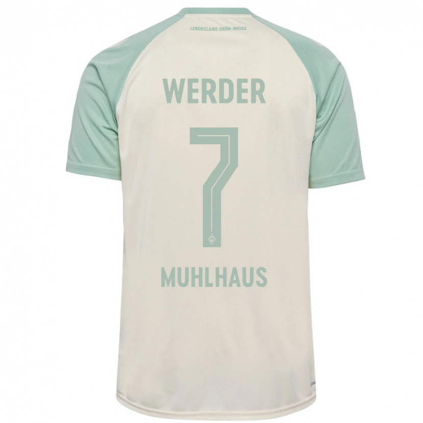 DanxenメンズLarissa Mühlhaus#7オフホワイト ライトグリーンアウェイシャツ2024/25ジャージーユニフォーム