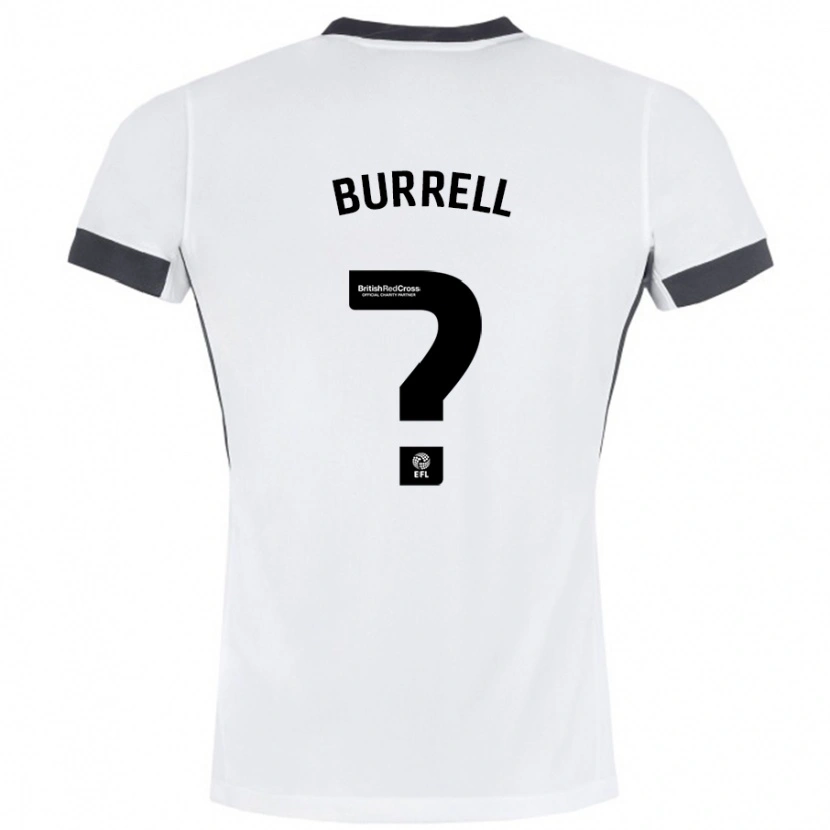 DanxenメンズWill Burrell#0白 黒アウェイシャツ2024/25ジャージーユニフォーム