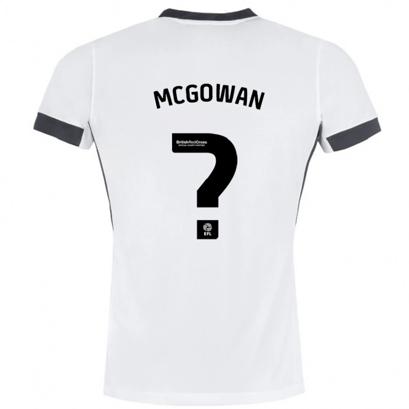 DanxenメンズTegan Mcgowan#0白 黒アウェイシャツ2024/25ジャージーユニフォーム