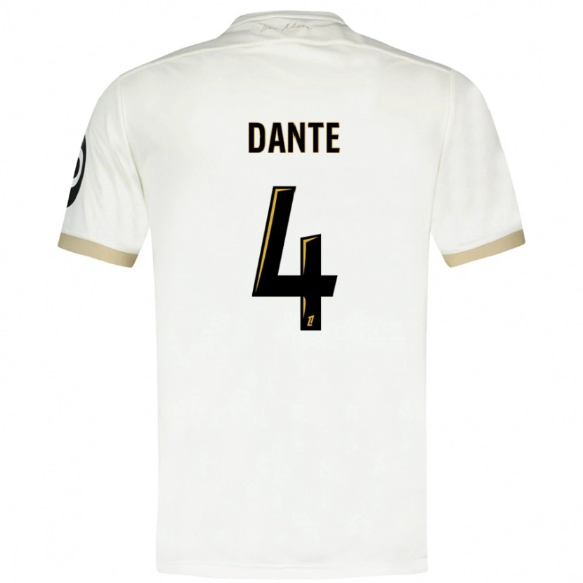 DanxenメンズDante#4ホワイトゴールドアウェイシャツ2024/25ジャージーユニフォーム