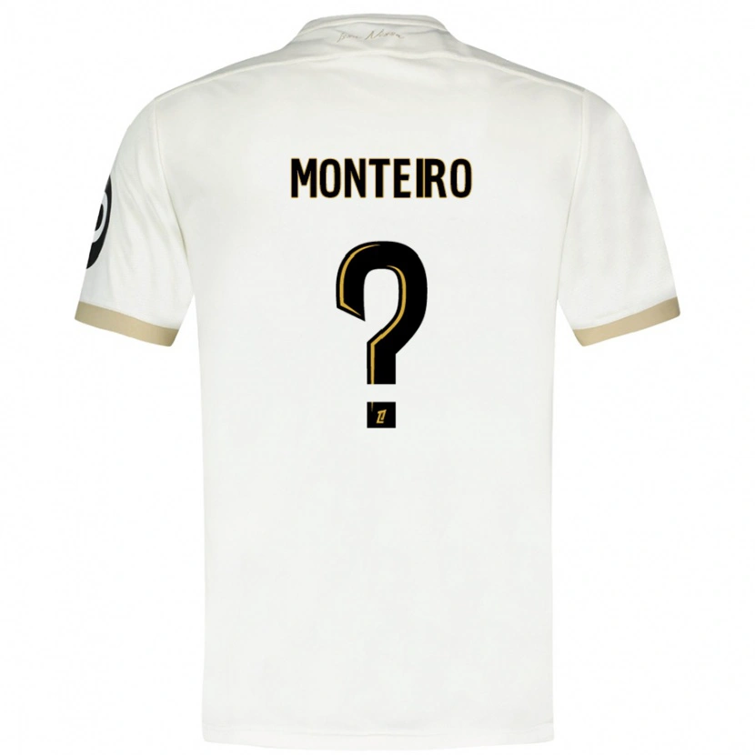 DanxenメンズLaurenzo Monteiro#0ホワイトゴールドアウェイシャツ2024/25ジャージーユニフォーム