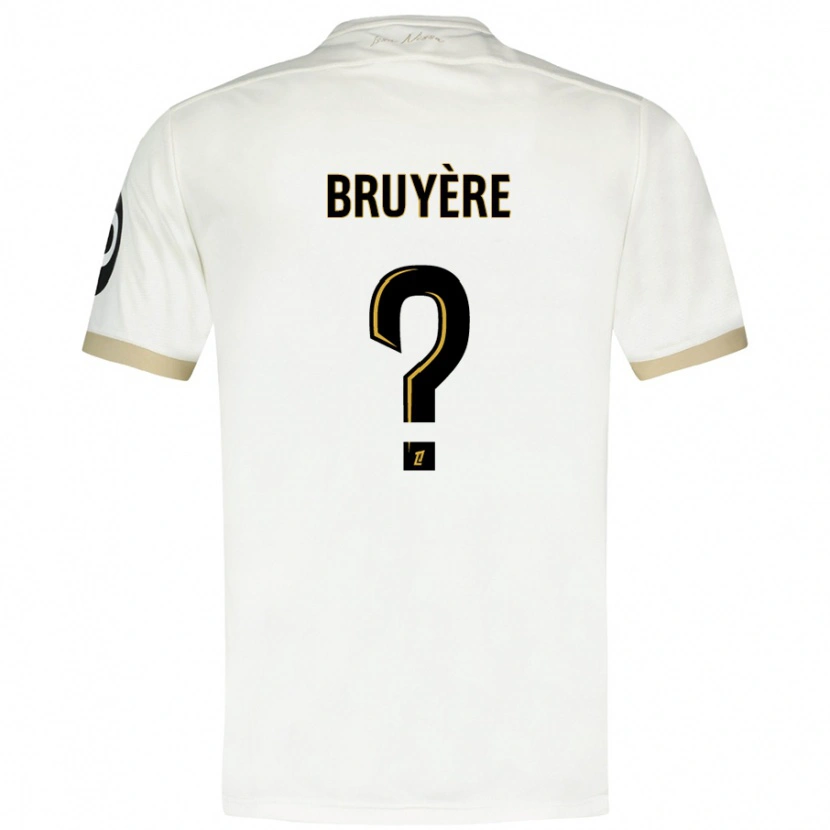 DanxenメンズThéo Bruyère#0ホワイトゴールドアウェイシャツ2024/25ジャージーユニフォーム