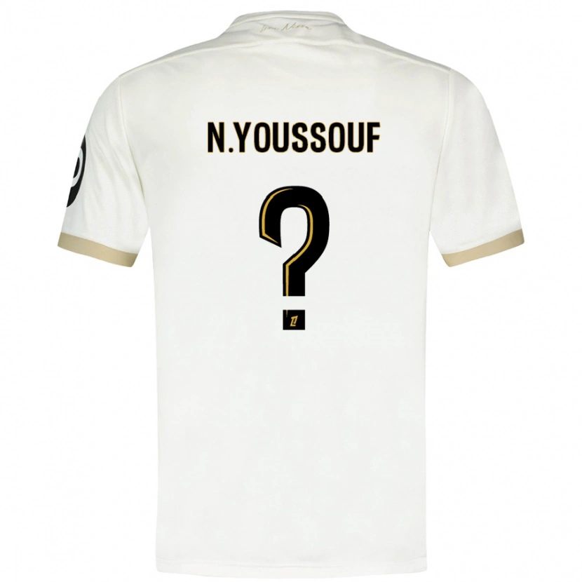 DanxenメンズNaké Youssouf#0ホワイトゴールドアウェイシャツ2024/25ジャージーユニフォーム