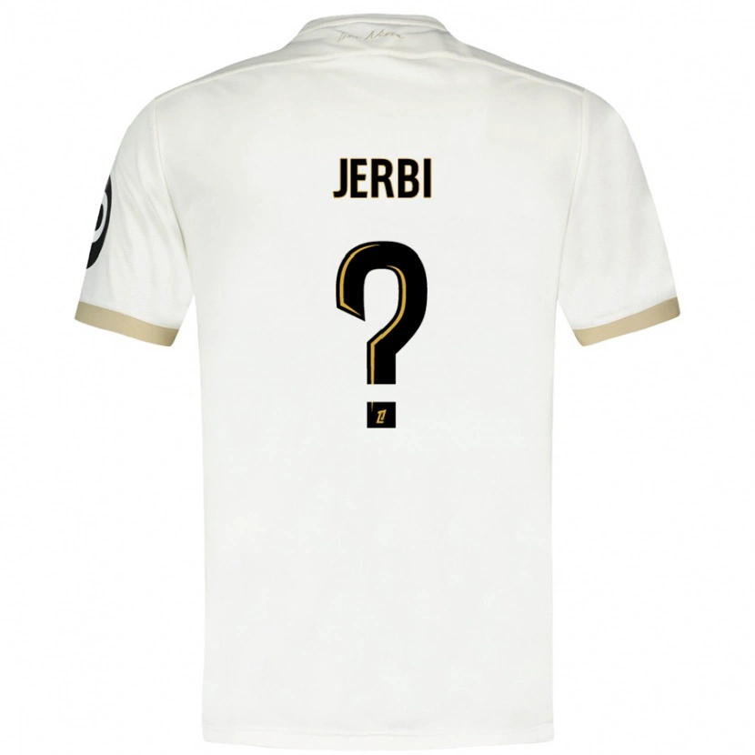DanxenメンズRayan Jerbi#0ホワイトゴールドアウェイシャツ2024/25ジャージーユニフォーム
