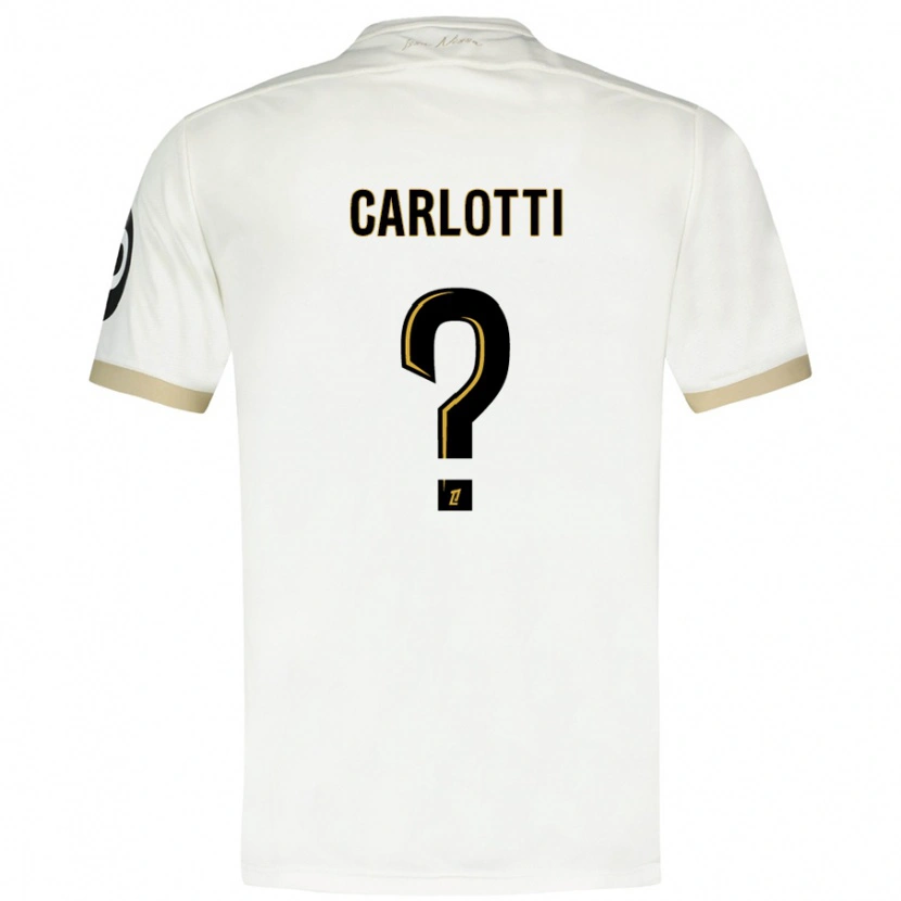 DanxenメンズMathis Carlotti#0ホワイトゴールドアウェイシャツ2024/25ジャージーユニフォーム