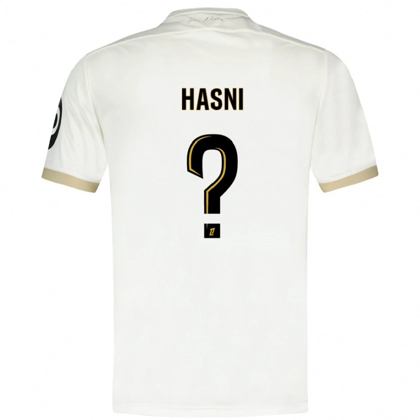 DanxenメンズZinedine Hasni#0ホワイトゴールドアウェイシャツ2024/25ジャージーユニフォーム
