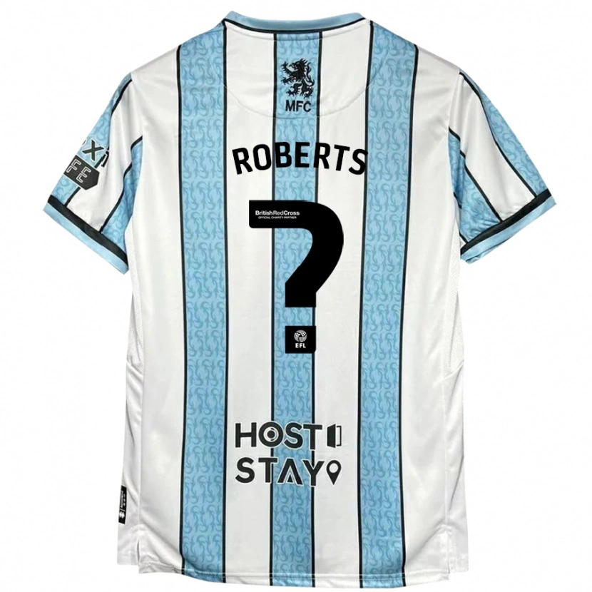 DanxenメンズJoe Roberts#0ホワイト ブルーアウェイシャツ2024/25ジャージーユニフォーム