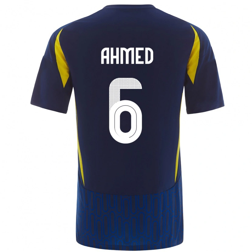 DanxenメンズAseel Ahmed#6青 黄アウェイシャツ2024/25ジャージーユニフォーム