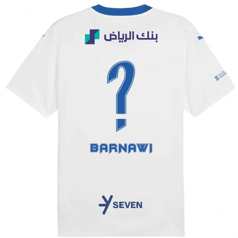 DanxenメンズAbdulsalam Barnawi#0ホワイト ブルーアウェイシャツ2024/25ジャージーユニフォーム