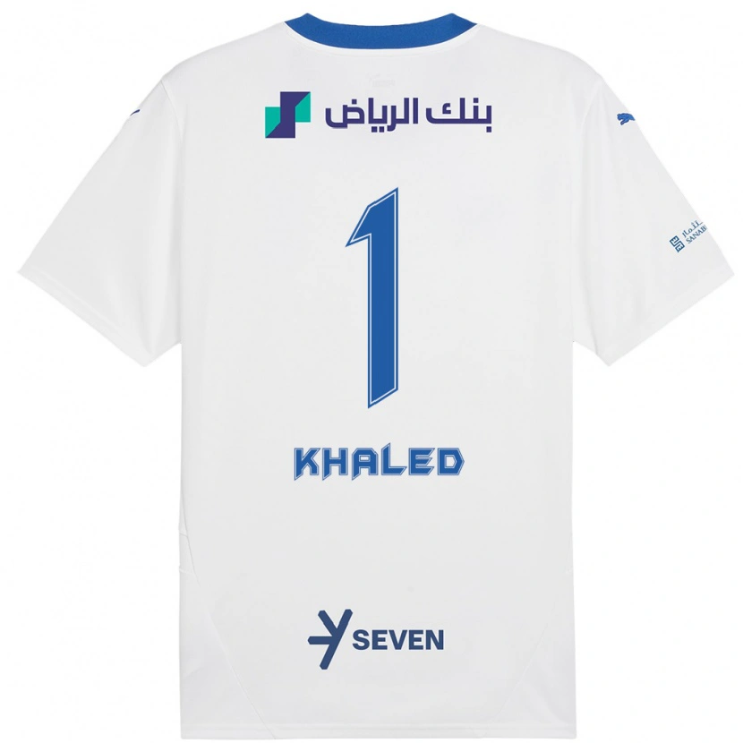 DanxenメンズNawal Khaled#1ホワイト ブルーアウェイシャツ2024/25ジャージーユニフォーム