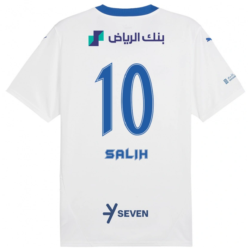 DanxenメンズZakia Salih#10ホワイト ブルーアウェイシャツ2024/25ジャージーユニフォーム