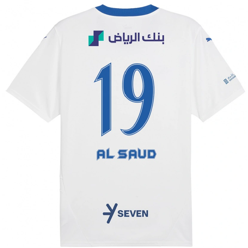 DanxenメンズManal Al Saud#19ホワイト ブルーアウェイシャツ2024/25ジャージーユニフォーム