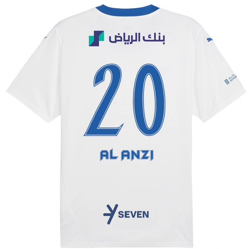 DanxenメンズAreej Al-Anzi#20ホワイト ブルーアウェイシャツ2024/25ジャージーユニフォーム