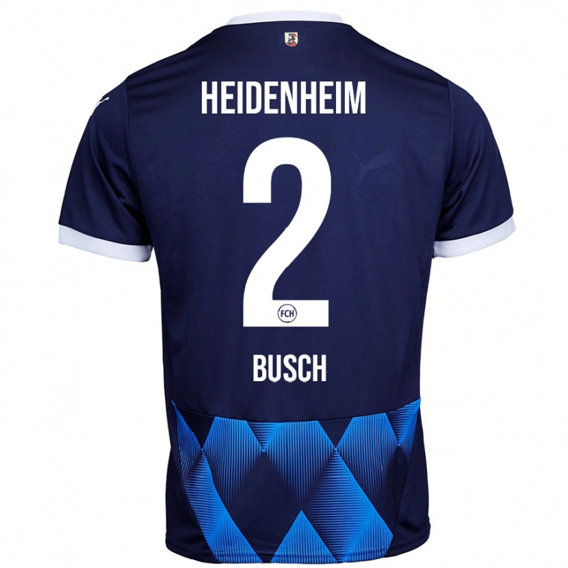 DanxenメンズMarnon Busch#2ダークネイビーブルーアウェイシャツ2024/25ジャージーユニフォーム