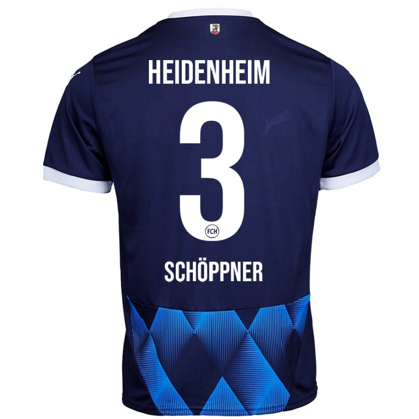 DanxenメンズJan Schöppner#3ダークネイビーブルーアウェイシャツ2024/25ジャージーユニフォーム