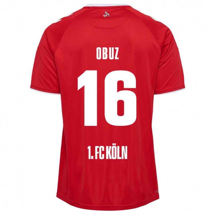 DanxenメンズMarvin Obuz#16赤 白アウェイシャツ2024/25ジャージーユニフォーム