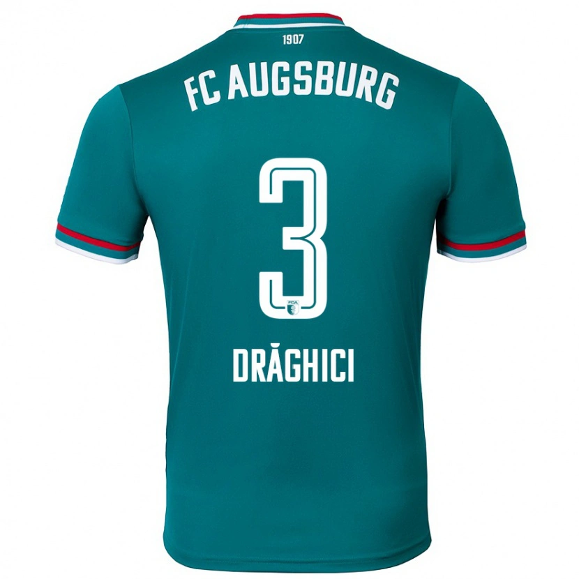 DanxenメンズRobert Drăghici#3ダークグリーンアウェイシャツ2024/25ジャージーユニフォーム