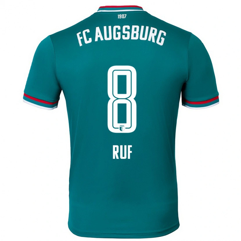 DanxenメンズJonas Ruf#8ダークグリーンアウェイシャツ2024/25ジャージーユニフォーム