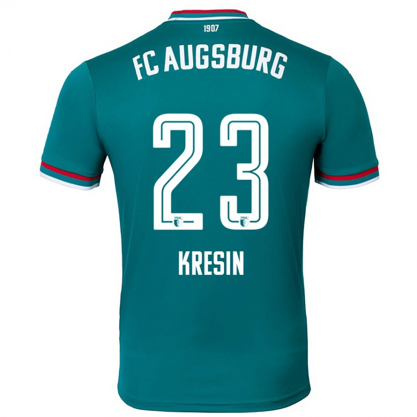 DanxenメンズConstantin Kresin#23ダークグリーンアウェイシャツ2024/25ジャージーユニフォーム
