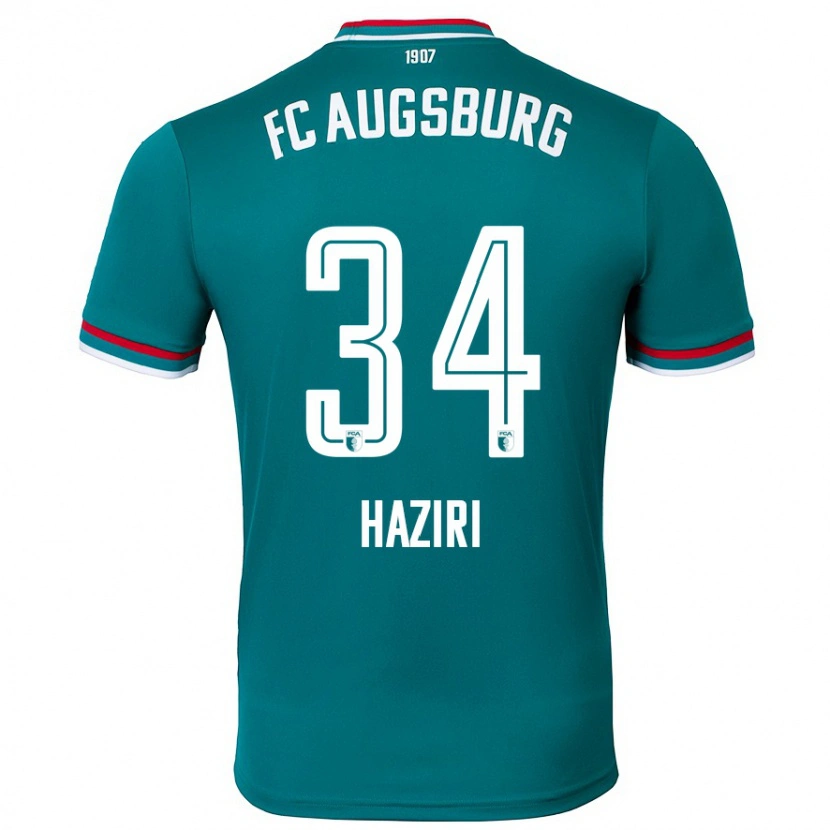 DanxenメンズEdi Haziri#34ダークグリーンアウェイシャツ2024/25ジャージーユニフォーム