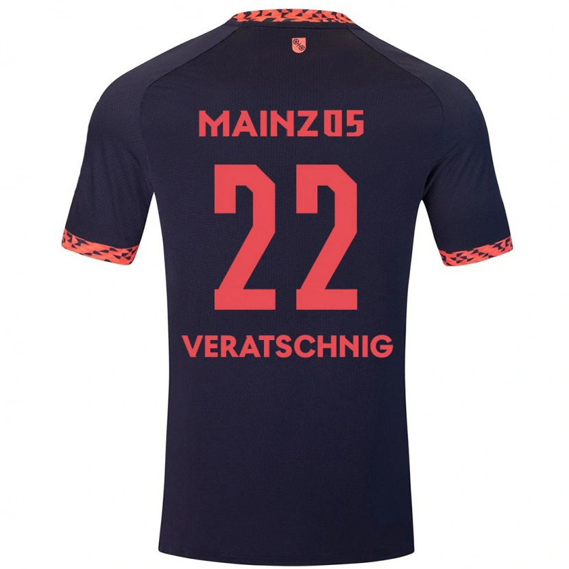 DanxenメンズNikolas Veratschnig#22ブルーコーラルレッドアウェイシャツ2024/25ジャージーユニフォーム