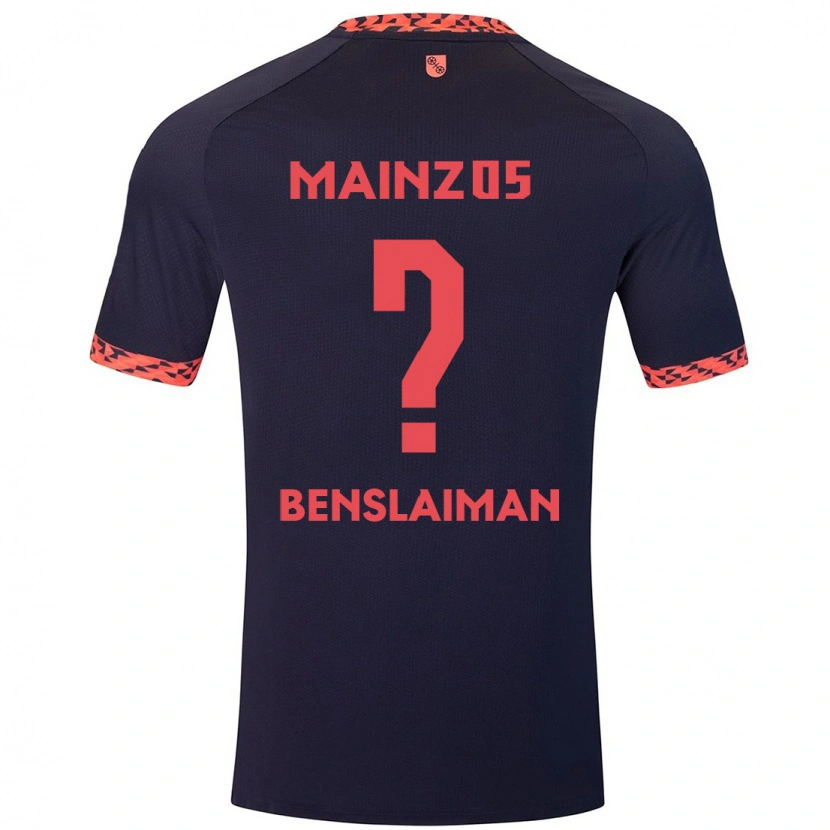 DanxenメンズMohamed Benslaiman#0ブルーコーラルレッドアウェイシャツ2024/25ジャージーユニフォーム