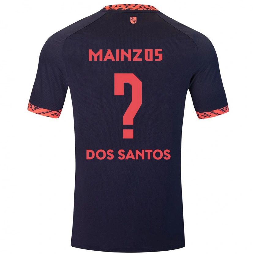DanxenメンズAlexandre Tavares Dos Santos#0ブルーコーラルレッドアウェイシャツ2024/25ジャージーユニフォーム