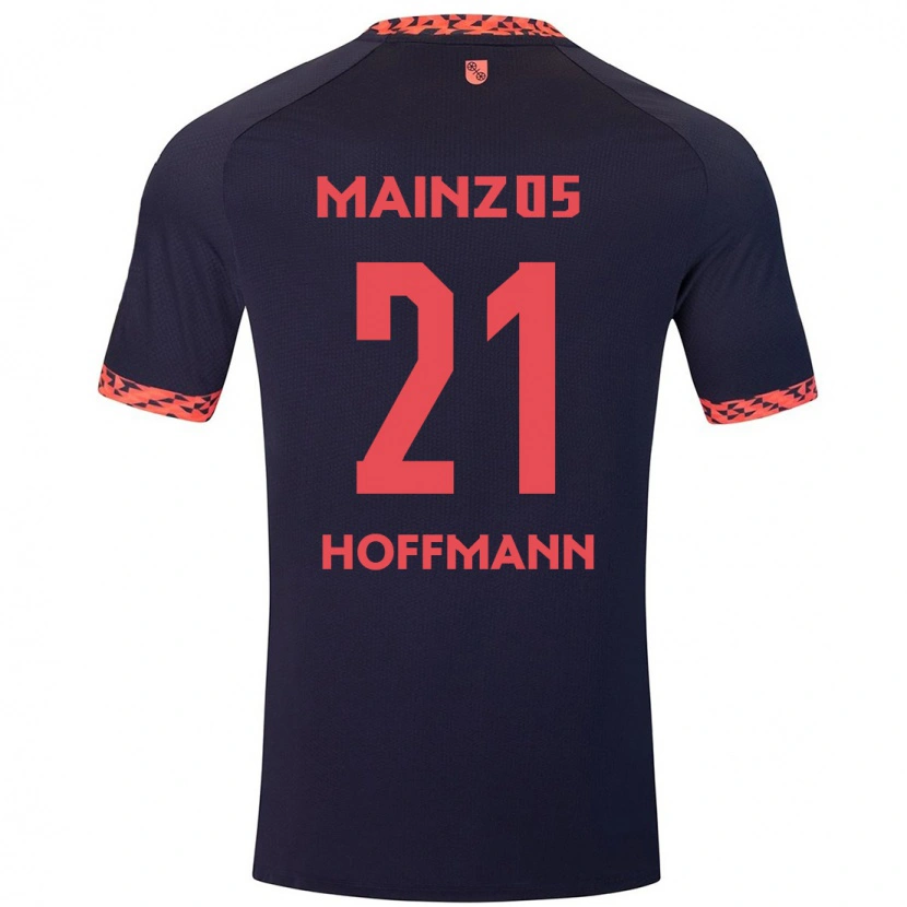 DanxenメンズLeon Hoffmann#21ブルーコーラルレッドアウェイシャツ2024/25ジャージーユニフォーム