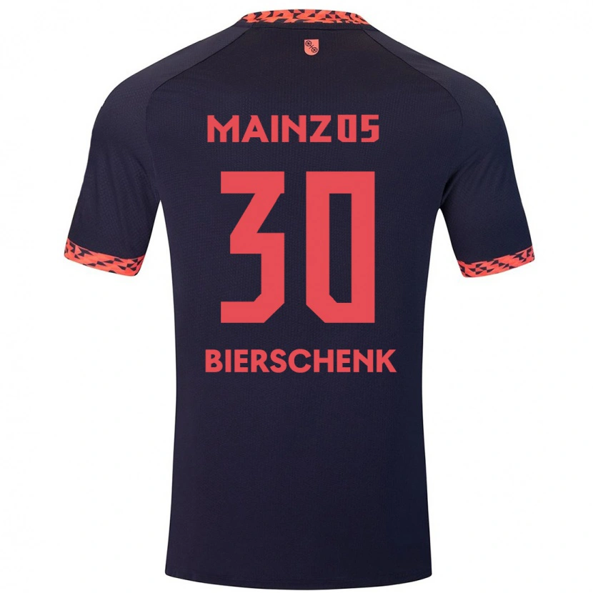 DanxenメンズLovis Bierschenk#30ブルーコーラルレッドアウェイシャツ2024/25ジャージーユニフォーム