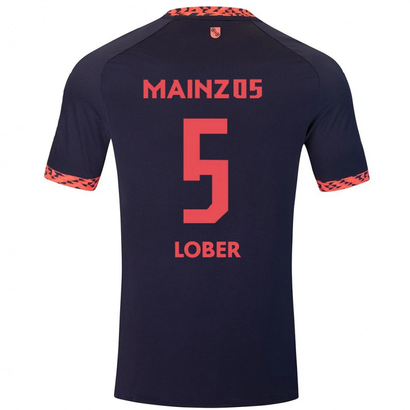 DanxenメンズJana Löber#5ブルーコーラルレッドアウェイシャツ2024/25ジャージーユニフォーム