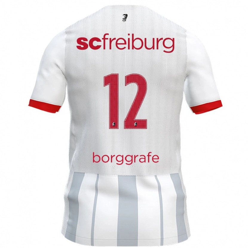 DanxenメンズRafaela Borggräfe#12白 グレーアウェイシャツ2024/25ジャージーユニフォーム