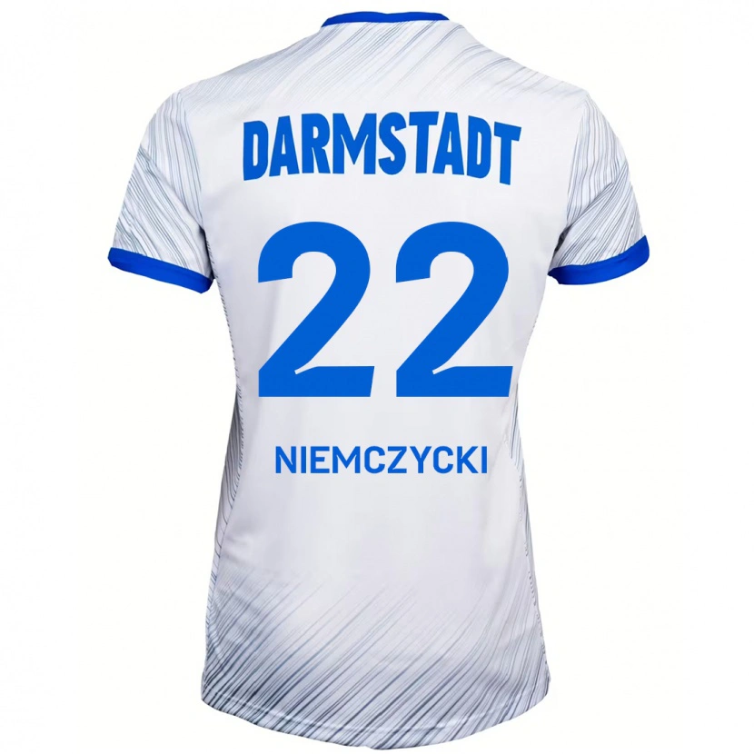 Danxenメンズカロル・ニェムチツキ#22ホワイト ブルーアウェイシャツ2024/25ジャージーユニフォーム