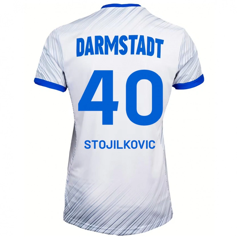 DanxenメンズFilip Stojilkovic#40ホワイト ブルーアウェイシャツ2024/25ジャージーユニフォーム