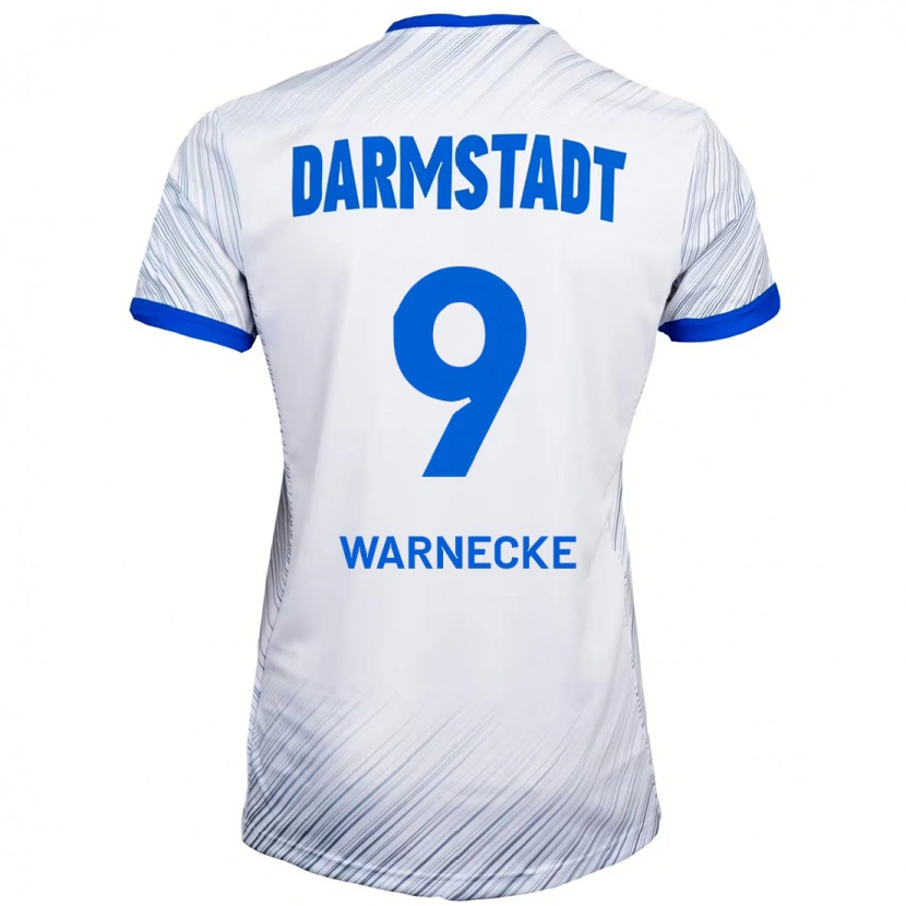 DanxenメンズBen Warnecke#9ホワイト ブルーアウェイシャツ2024/25ジャージーユニフォーム