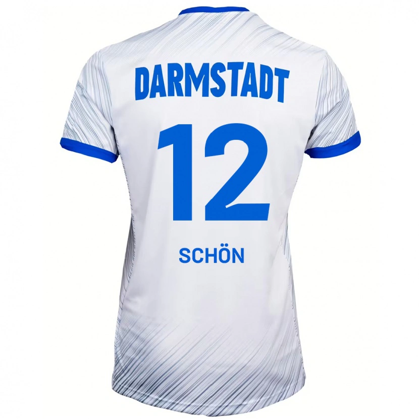 DanxenメンズLars Schön#12ホワイト ブルーアウェイシャツ2024/25ジャージーユニフォーム