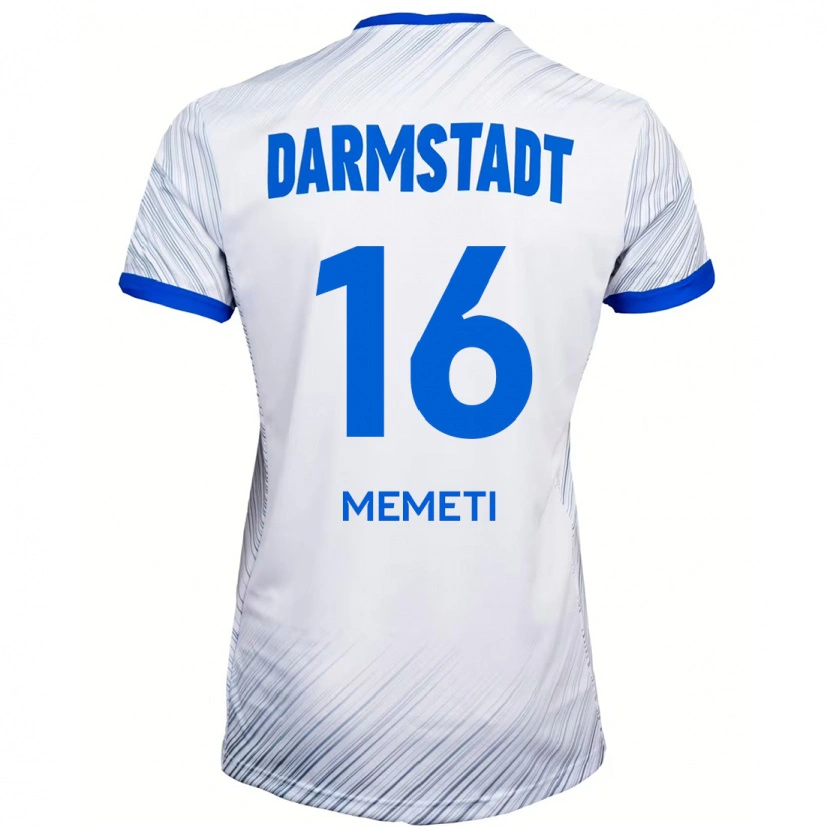 DanxenメンズDilon Memeti#16ホワイト ブルーアウェイシャツ2024/25ジャージーユニフォーム