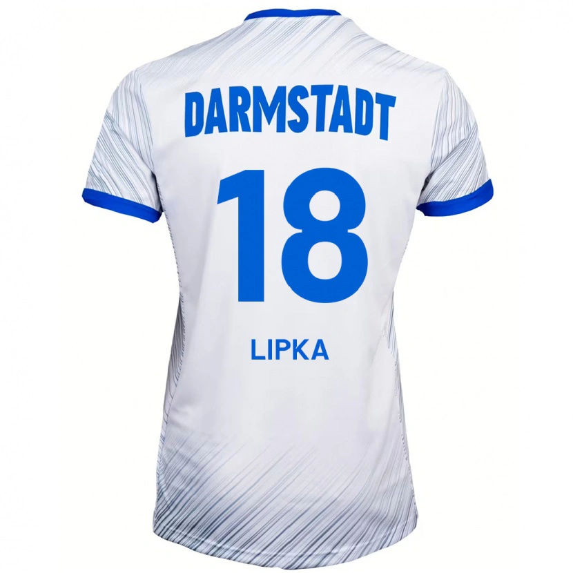 DanxenメンズDavid Lipka#18ホワイト ブルーアウェイシャツ2024/25ジャージーユニフォーム