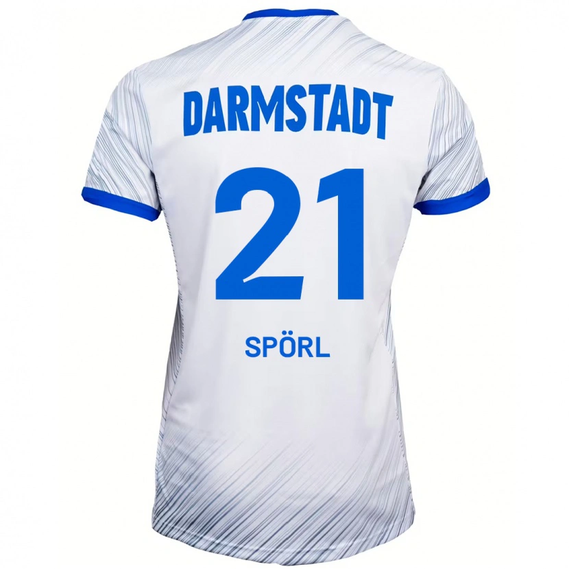 DanxenメンズLuca Spörl#21ホワイト ブルーアウェイシャツ2024/25ジャージーユニフォーム